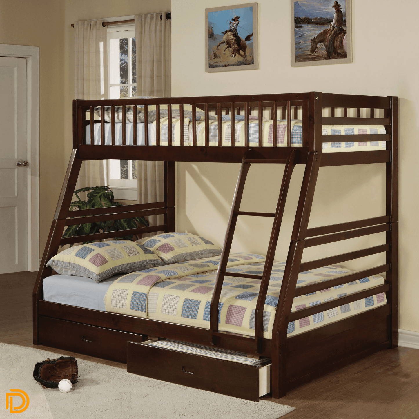 Jason Twin/Full Bunk Bed W/ 2 Drawers