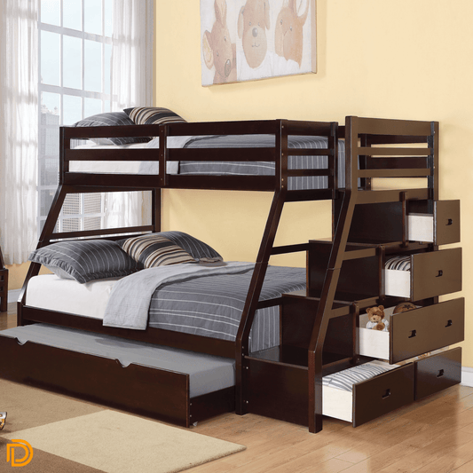 Jason Twin/Full Bunk Bed W/ Trundle & Storage