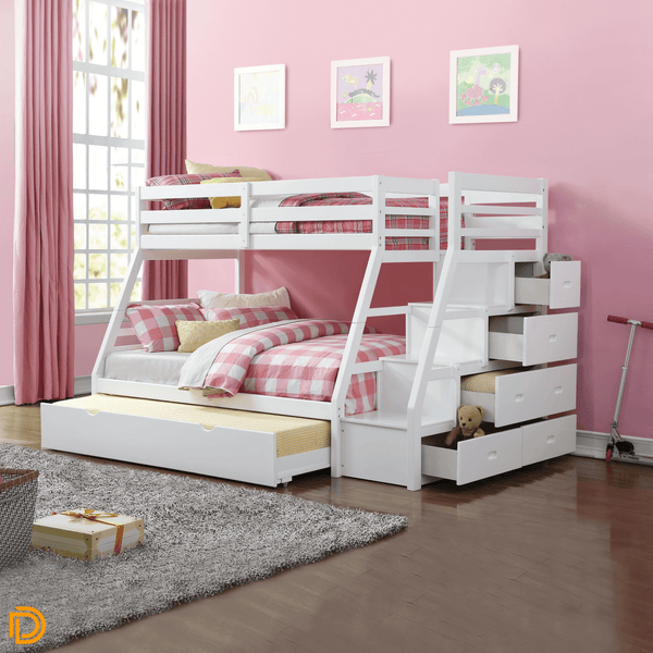 Jason Twin/Full Bunk Bed W/ Trundle & Storage