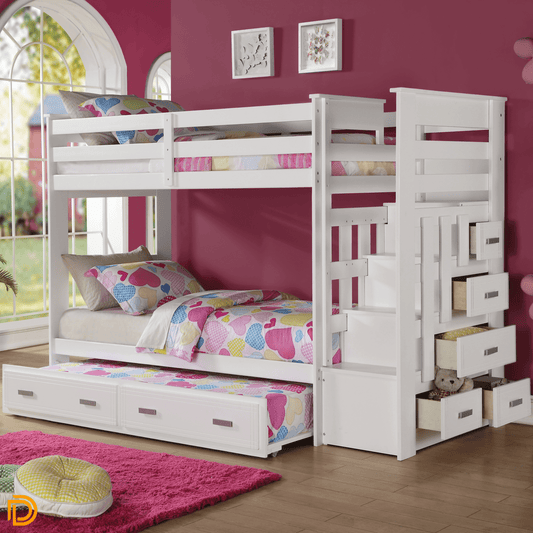 Allentown Twin/Twin Bunk Bed W/Trundle & Storage