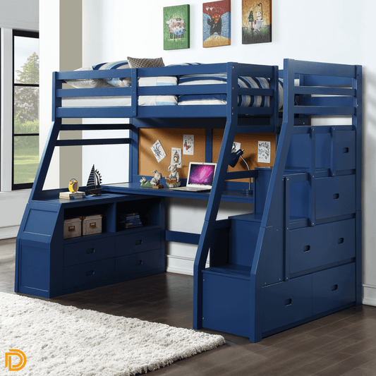 Jason II Twin Loft Bed W/ Storage