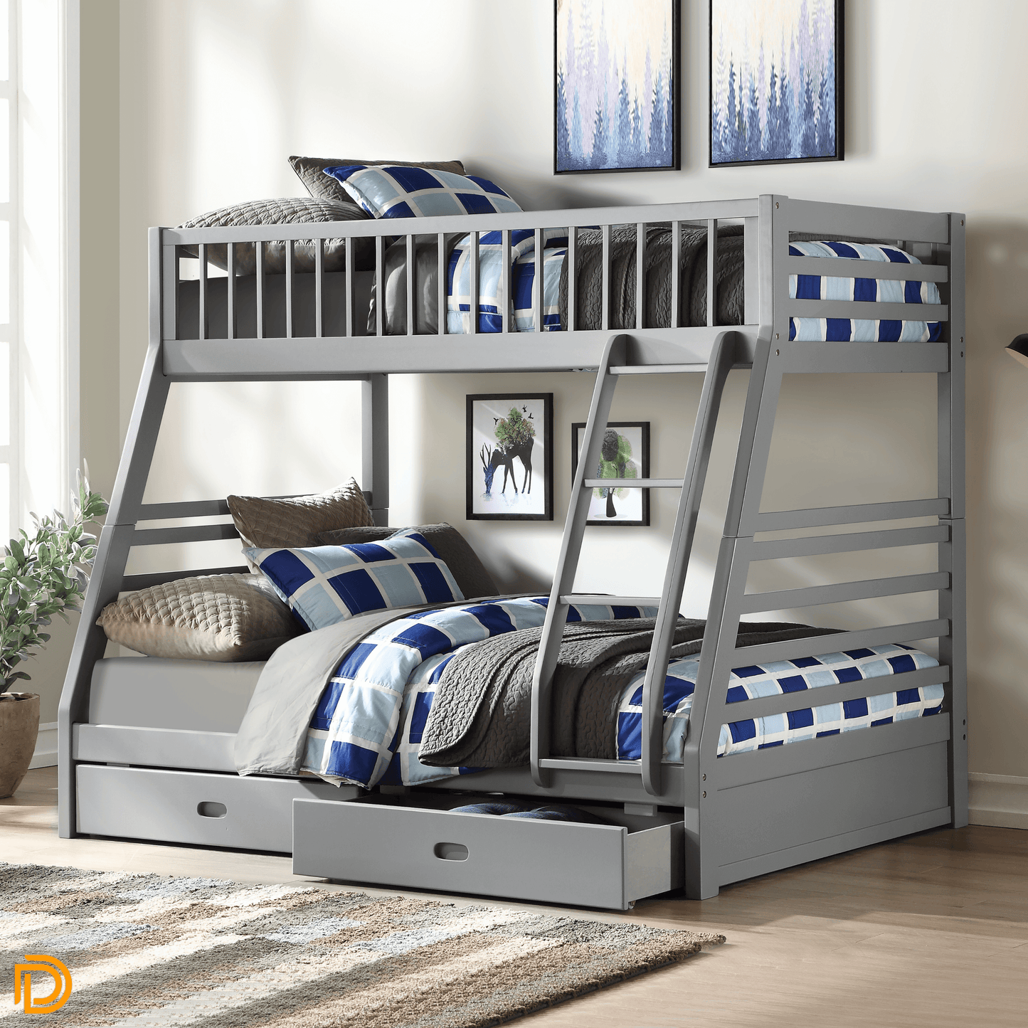 Jason Twin/Full Bunk Bed W/ 2 Drawers