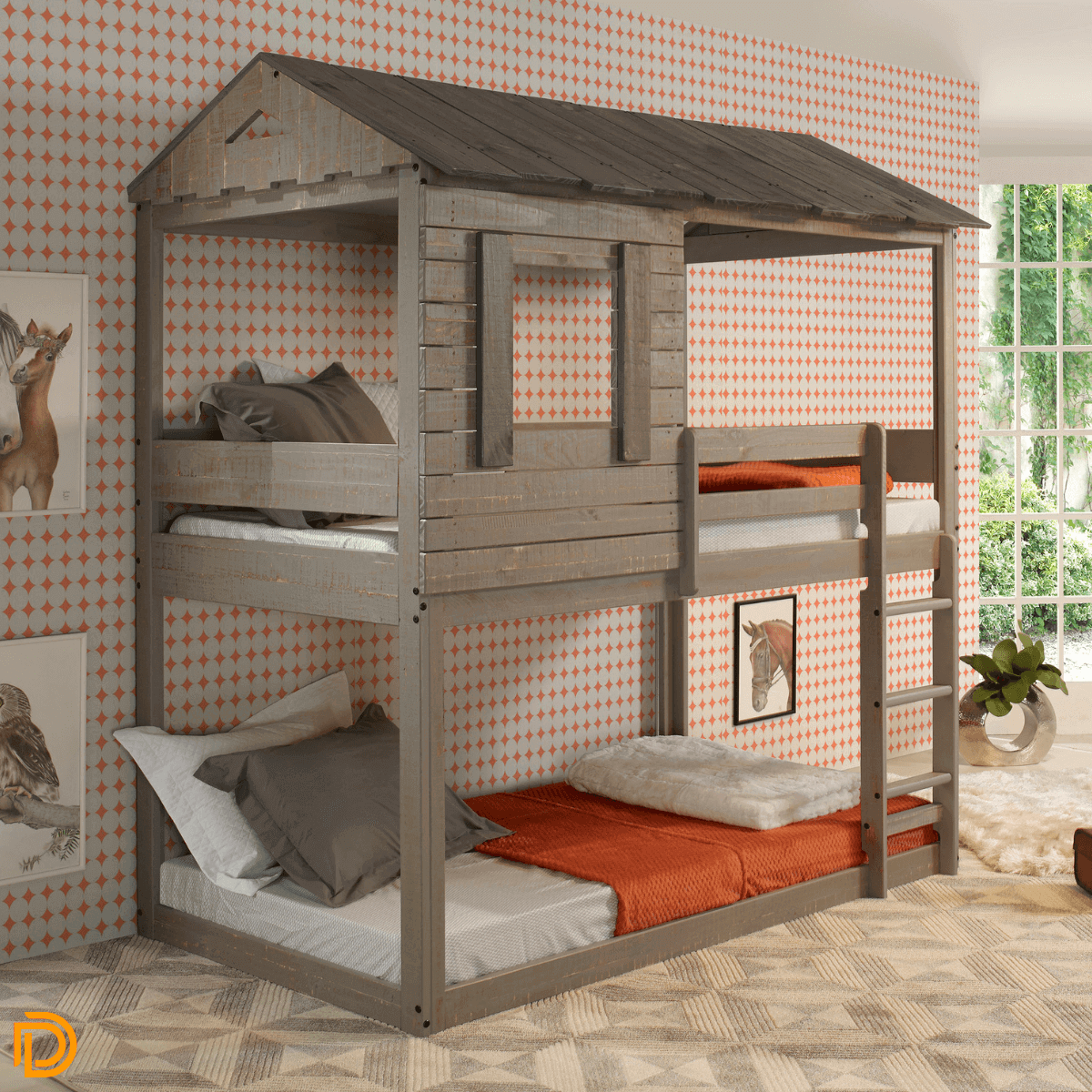 Darlene Club House Twin/Twin Bunk Bed