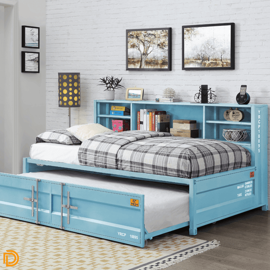 Industrial Style Cargo Twin/Twin Daybed & Trundle Bed W/ Storage