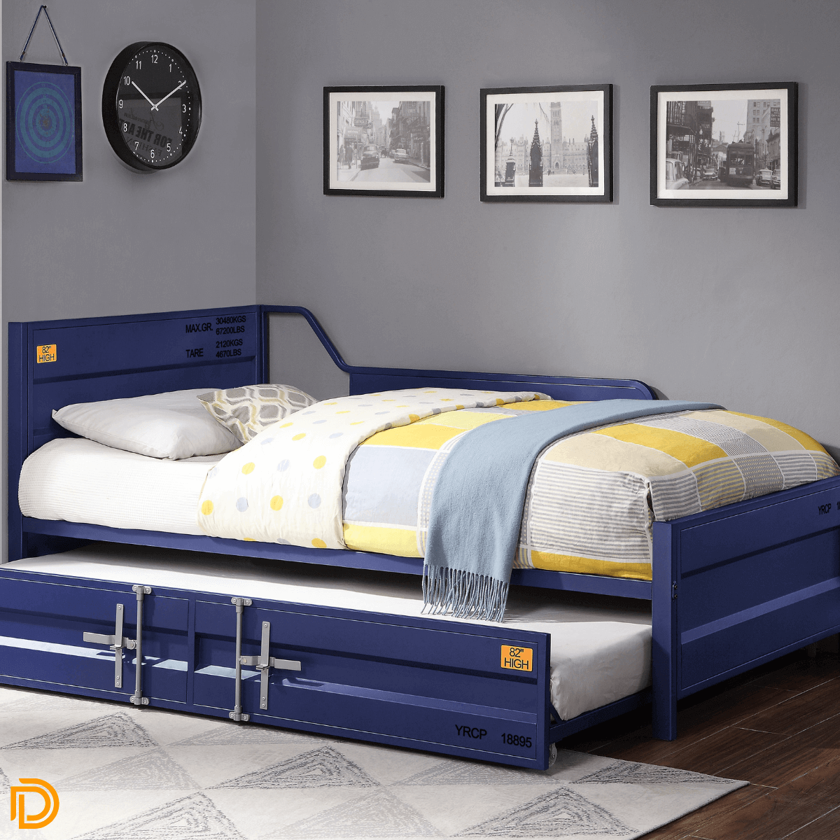 Industrial Style Cargo Twin/Twin Daybed & Trundle Bed