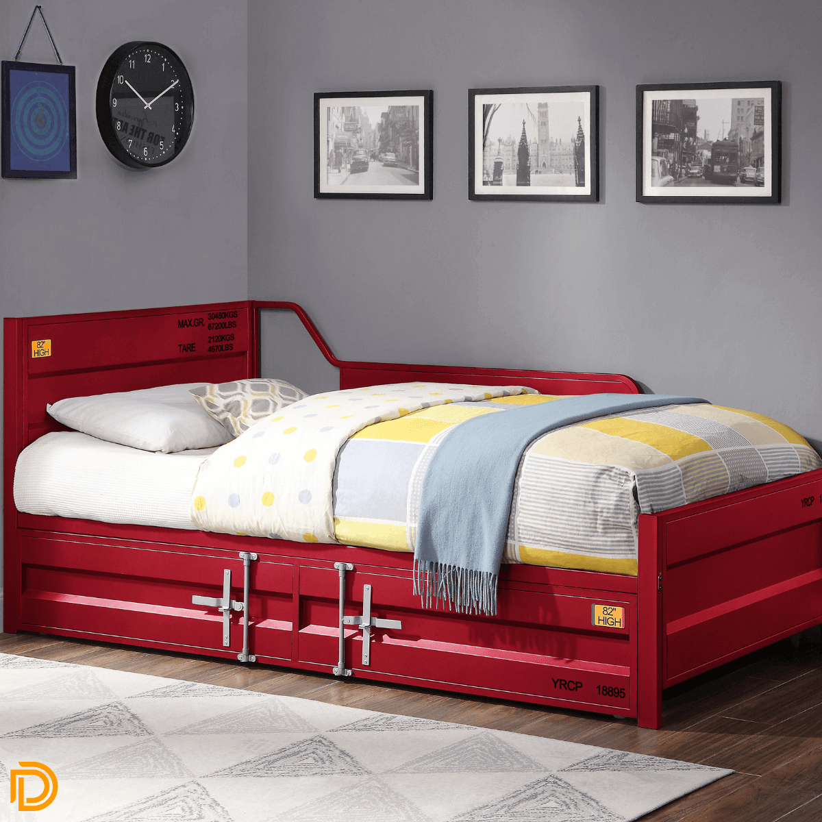 Industrial Style Cargo Twin/Twin Daybed & Trundle Bed