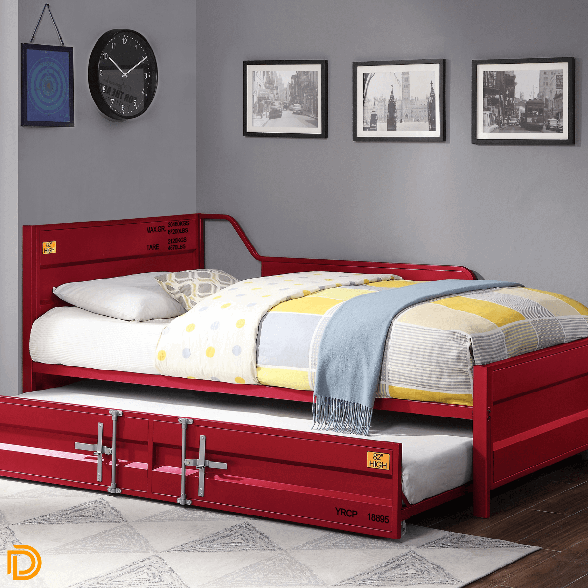 Industrial Style Cargo Twin/Twin Daybed & Trundle Bed