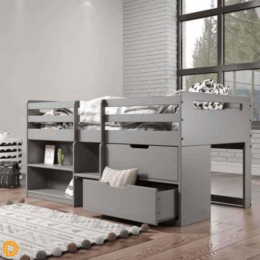 Fabiana Twin Loft Bed W/ Storage